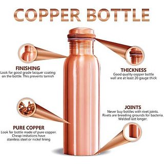 Copper Water Bottle 1 Litre