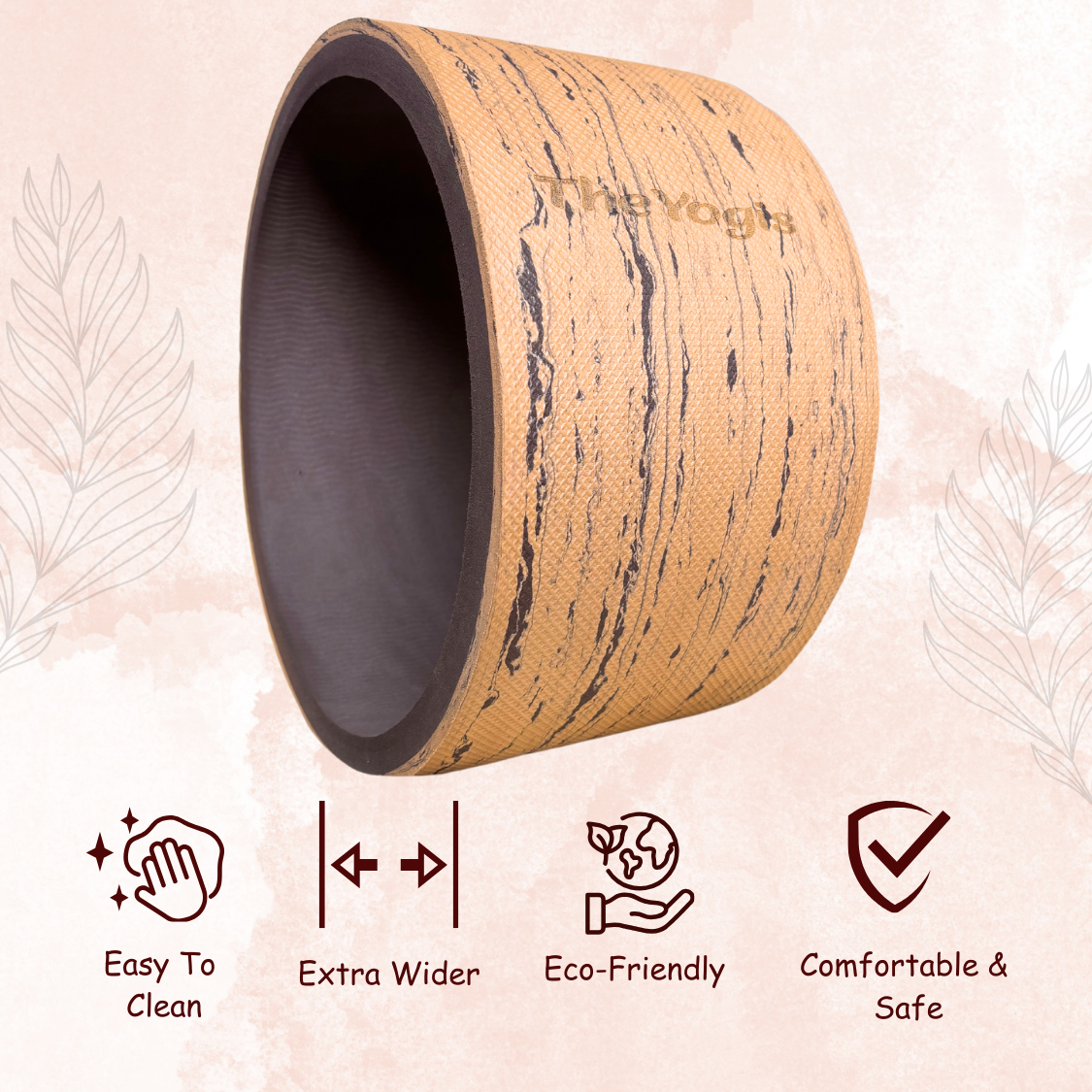 Yogis Yoga Wheel 13x6.5inch | Brown
