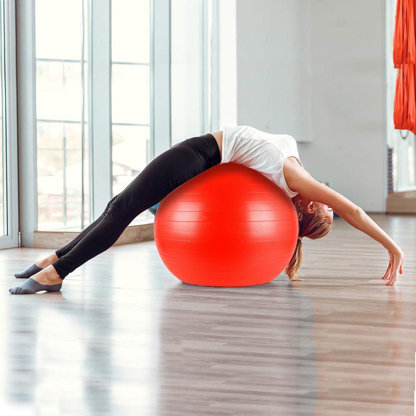 Gym Ball Anti Burst Exercise Ball with Foot Pump for Yoga Workout | 65Cm |