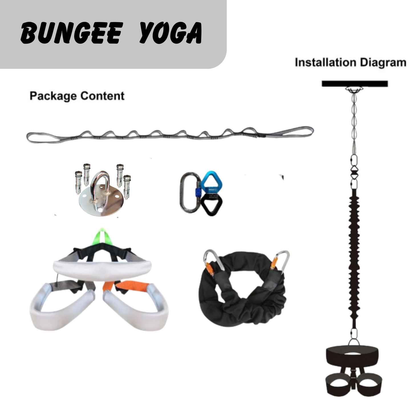 Heavy Bungee Resistance Band Set