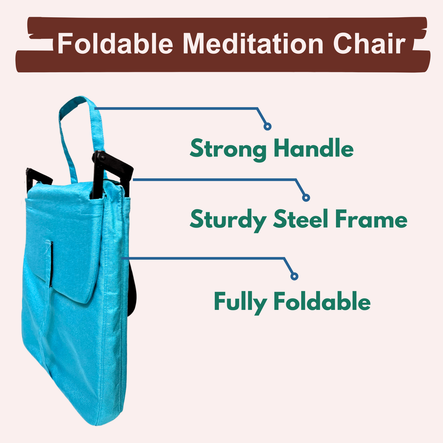 Meditation Seat Cushion - Foldable Portable Large Size