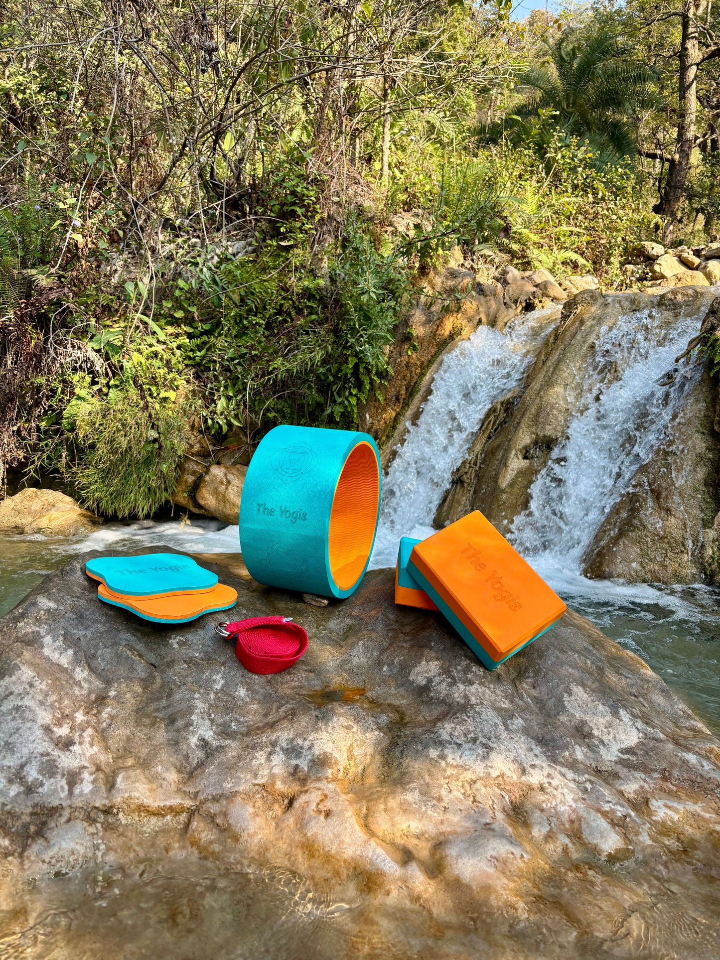 Yogis Yoga Wheel Combo Kit | Aqua + Orange |