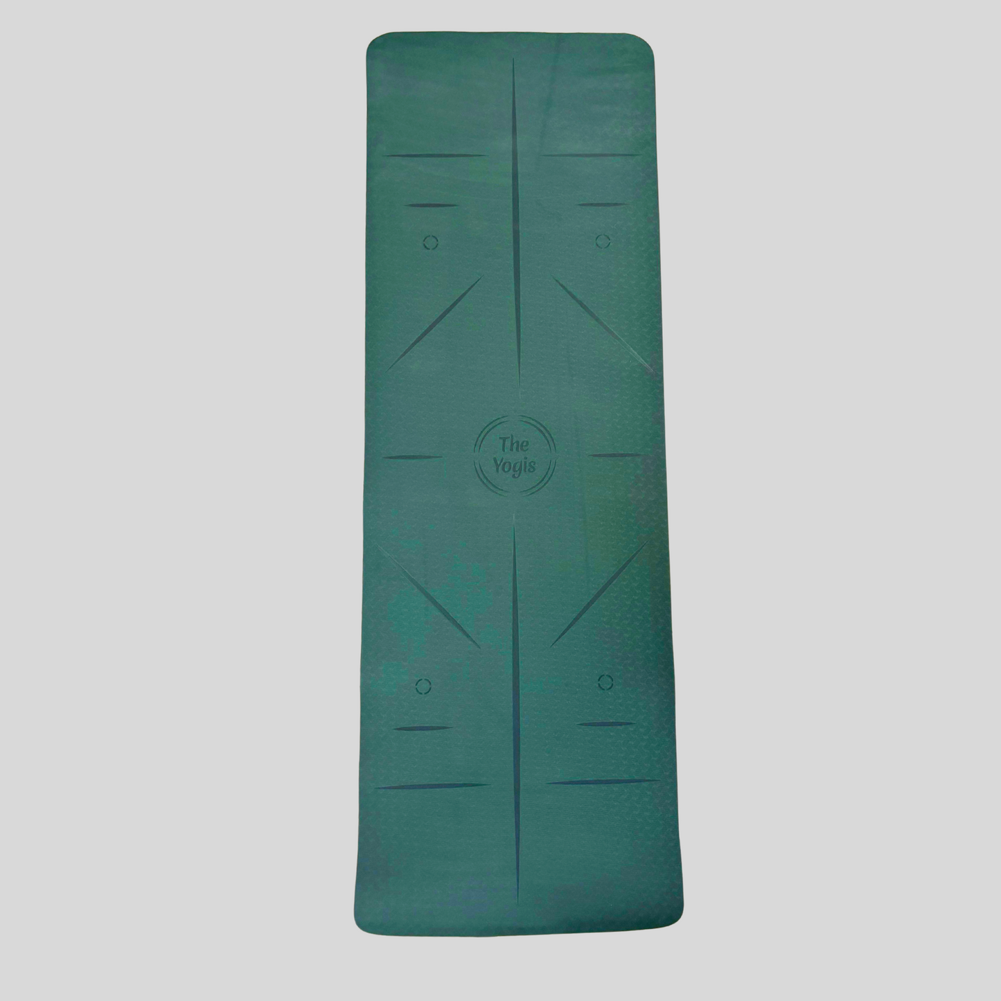 Tpe Yoga Mat With Alignment | Color- Bottle Green| 6mm