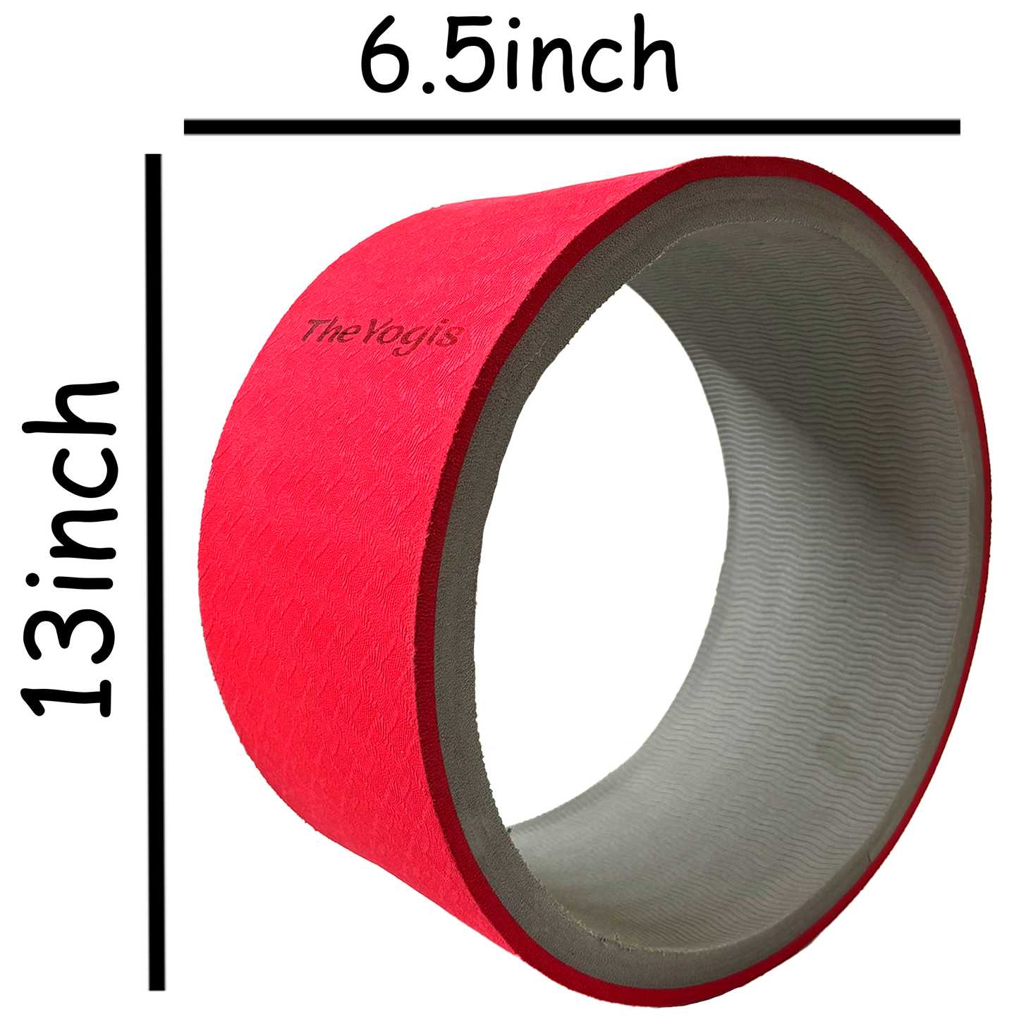 Premium Yoga Wheel Combo Kit | Red & Grey |