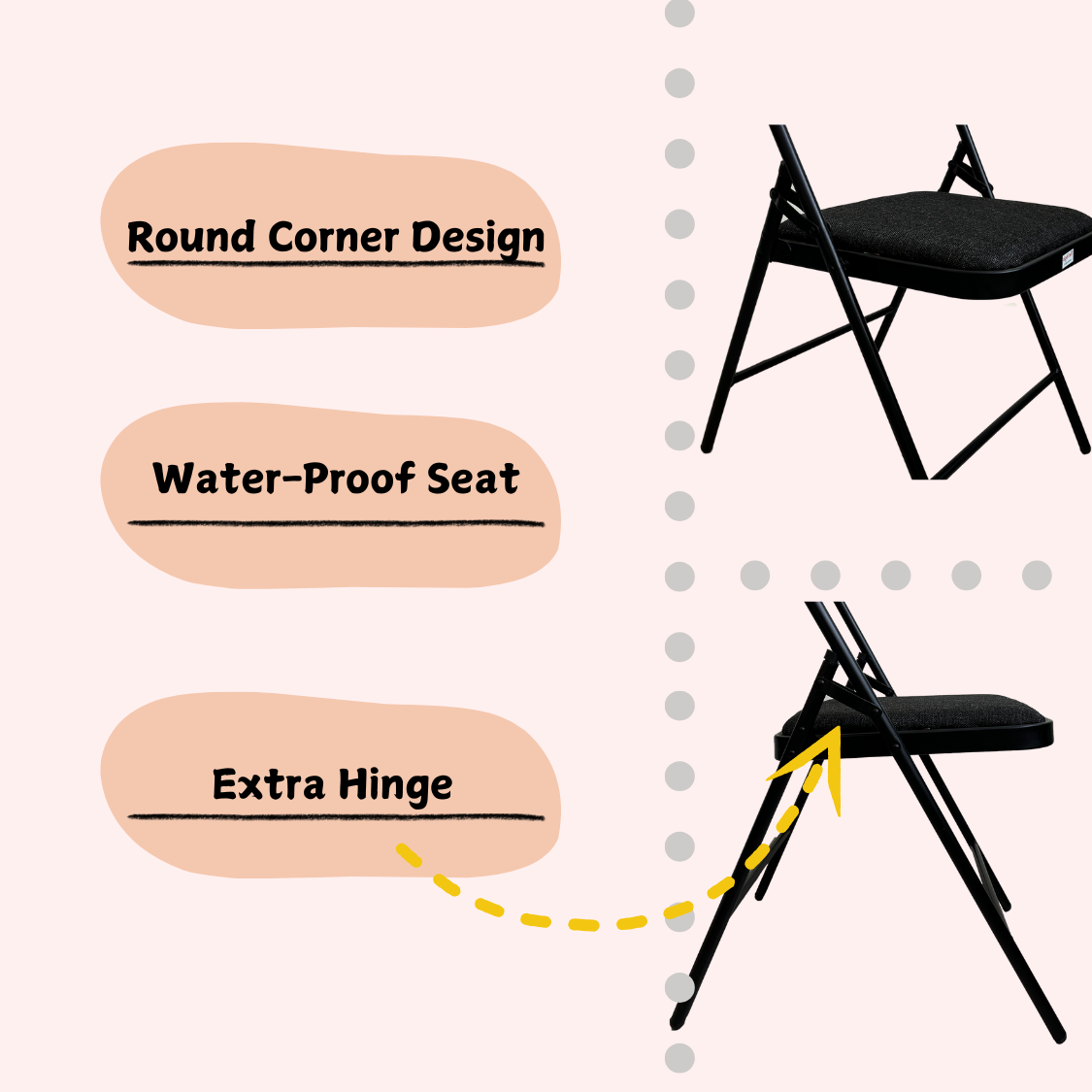 Iyengar Yoga Chair with Jute Cushion Seat | Black |