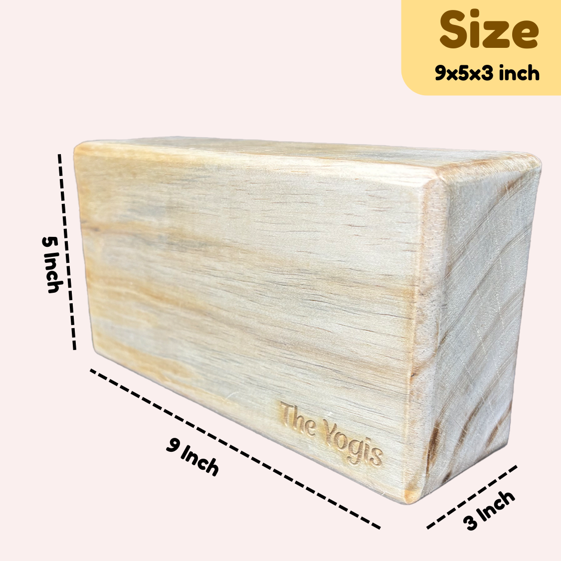 Wooden Yoga Blocks Pc-2 | Size -9x5x3inch |