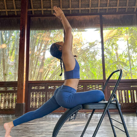 Yogis Foldable Iyengar Yoga Chair With Lumbar Support