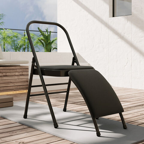 Yogis Foldable Iyengar Yoga Chair With Lumbar Support