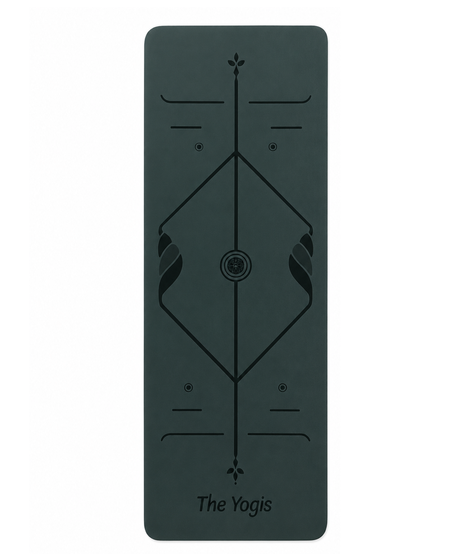 Yoga Mat With Alignment | Color- Bottle Green| 8mm