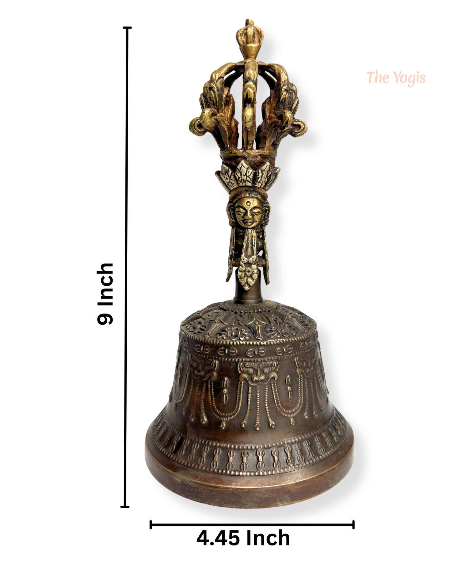 Tibetan Buddhist Meditation Om Bell and Dorje Set Handmade Vajra Dorje | Size - 9 inch |