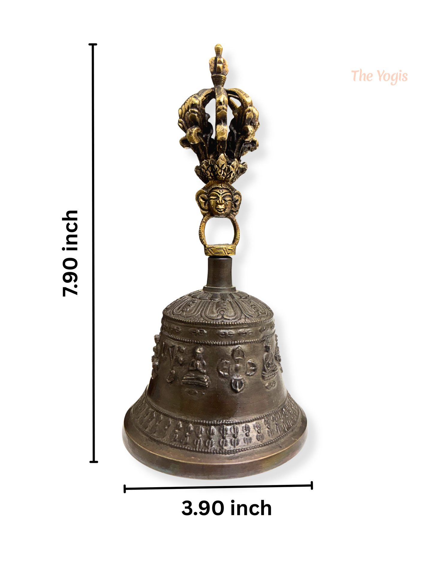 Tibetan Buddhist Meditation Om Bell and Dorje Set Handmade Vajra Dorje | Size - 7.9 inch |