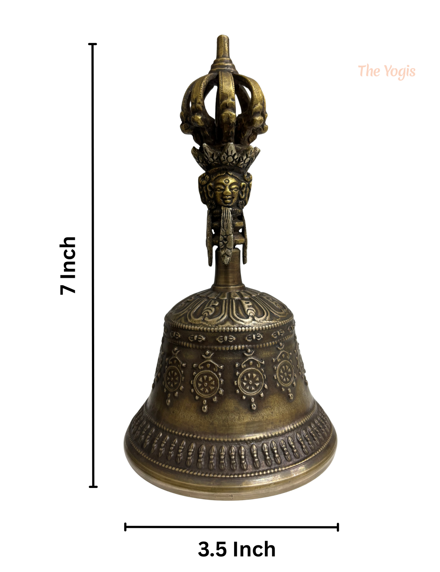 Tibetan Buddhist Meditation Om Bell and Dorje Set Handmade Vajra Dorje | Size - 7 inch |