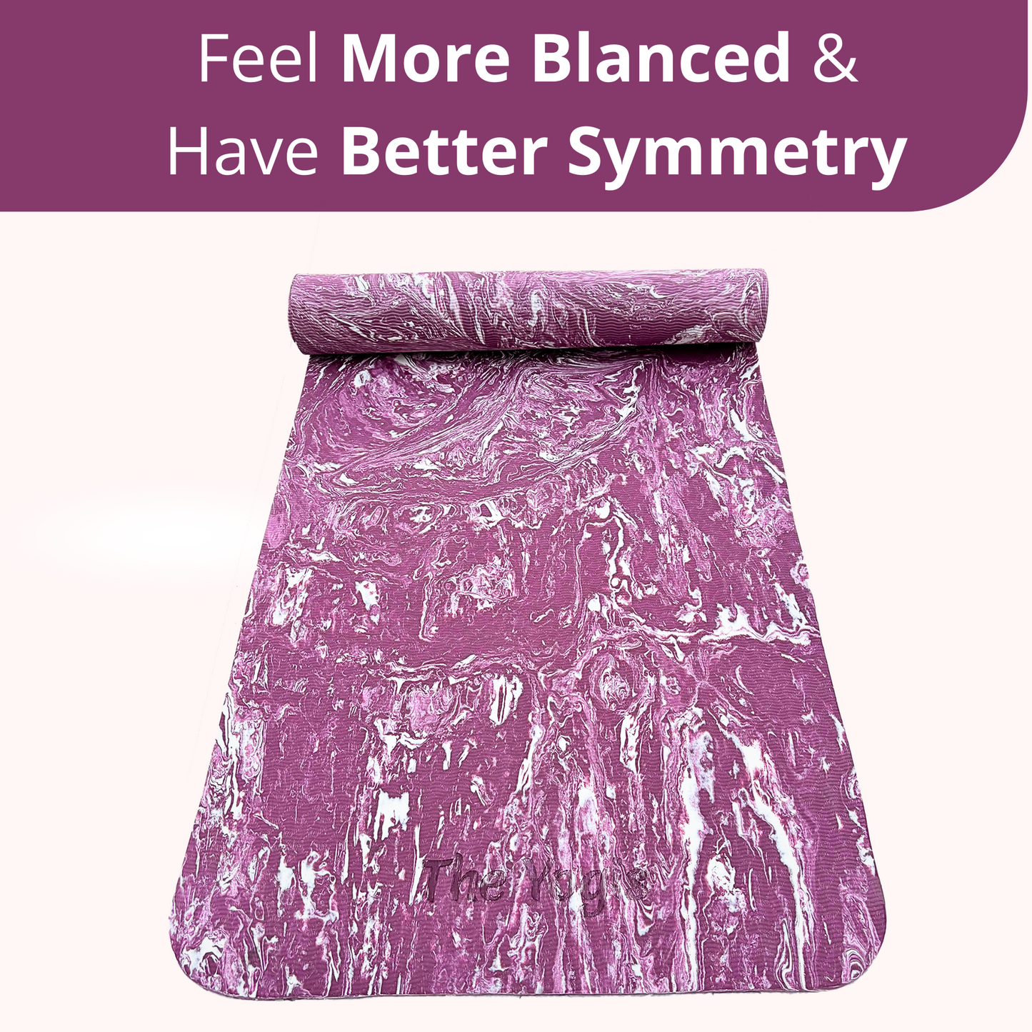 Yoga Mat | Color-Marble Purple | 6mm