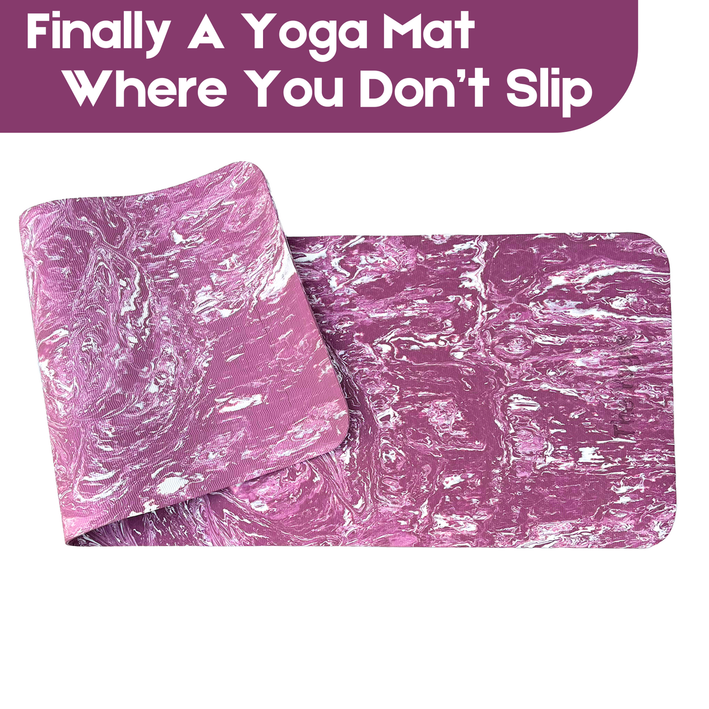 Yoga Mat | Color-Marble Purple | 6mm