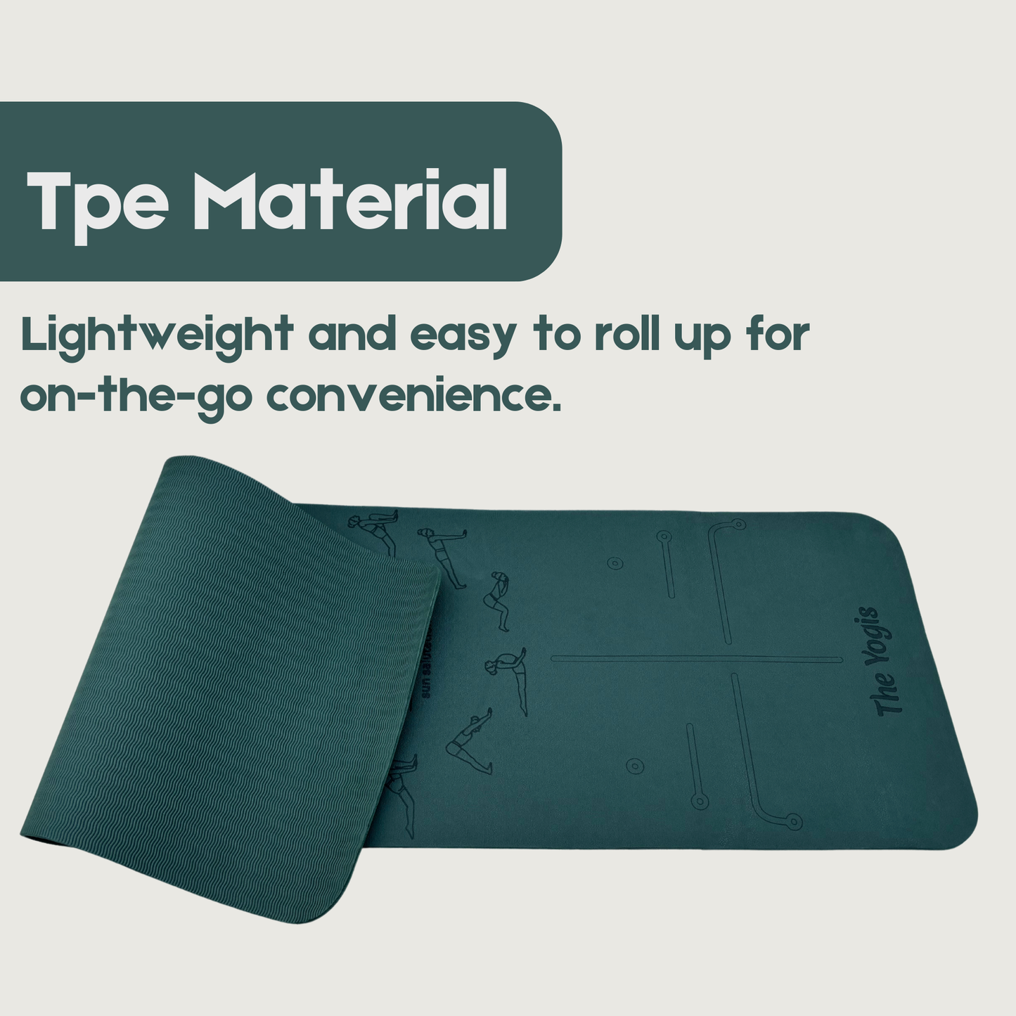 Yoga Mat With Alignment | Color- Bottle Green| 8mm
