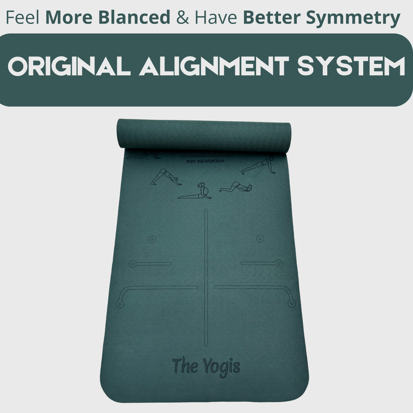 Yoga Mat With Alignment | Color- Bottle Green| 8mm