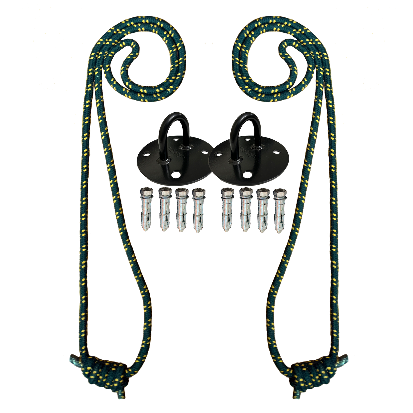 Iyengar Yoga Anti-Gravity Wall Rope | Size- Long | Pc- 2 With 2 Wall Mount & Fasteners