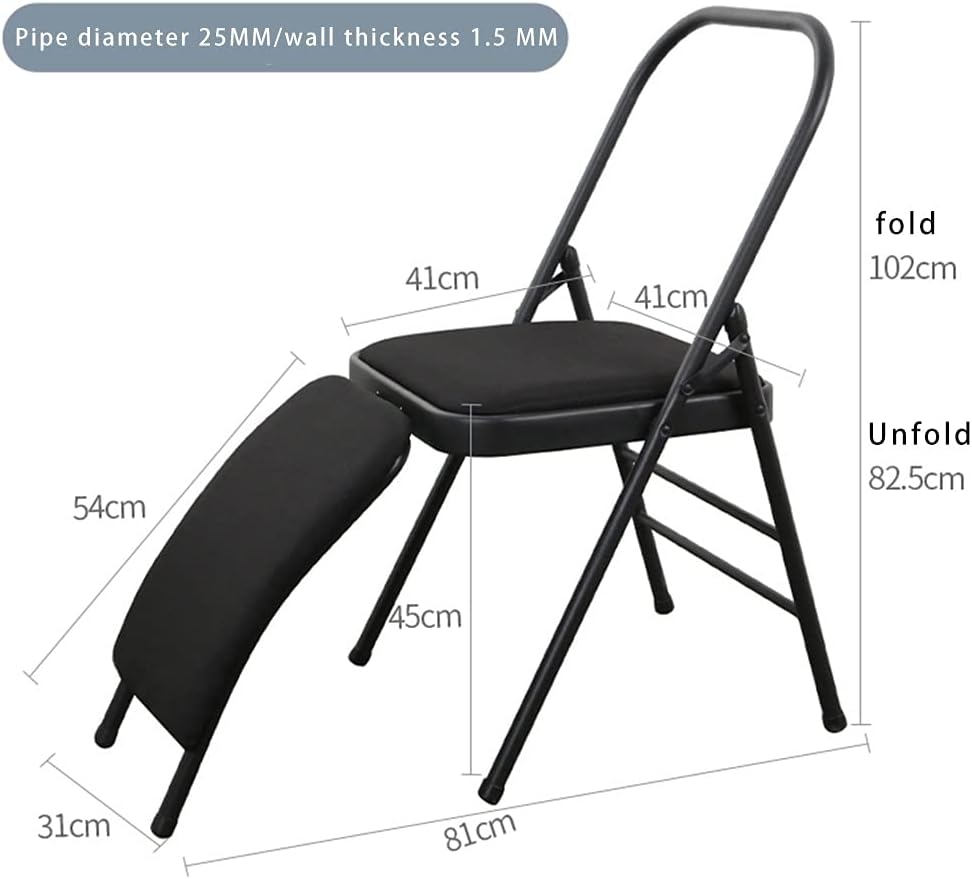 Yogis Foldable Iyengar Yoga Chair With Lumbar Support