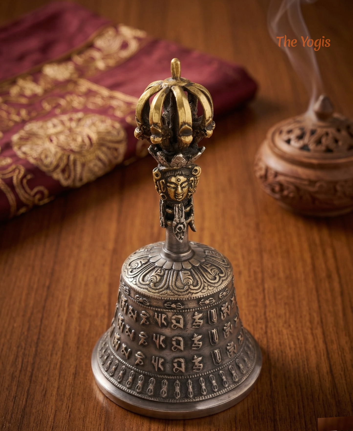 Tibetan Buddhist Meditation Om Bell and Dorje Set Handmade Vajra Dorje | Size - 7 inch |