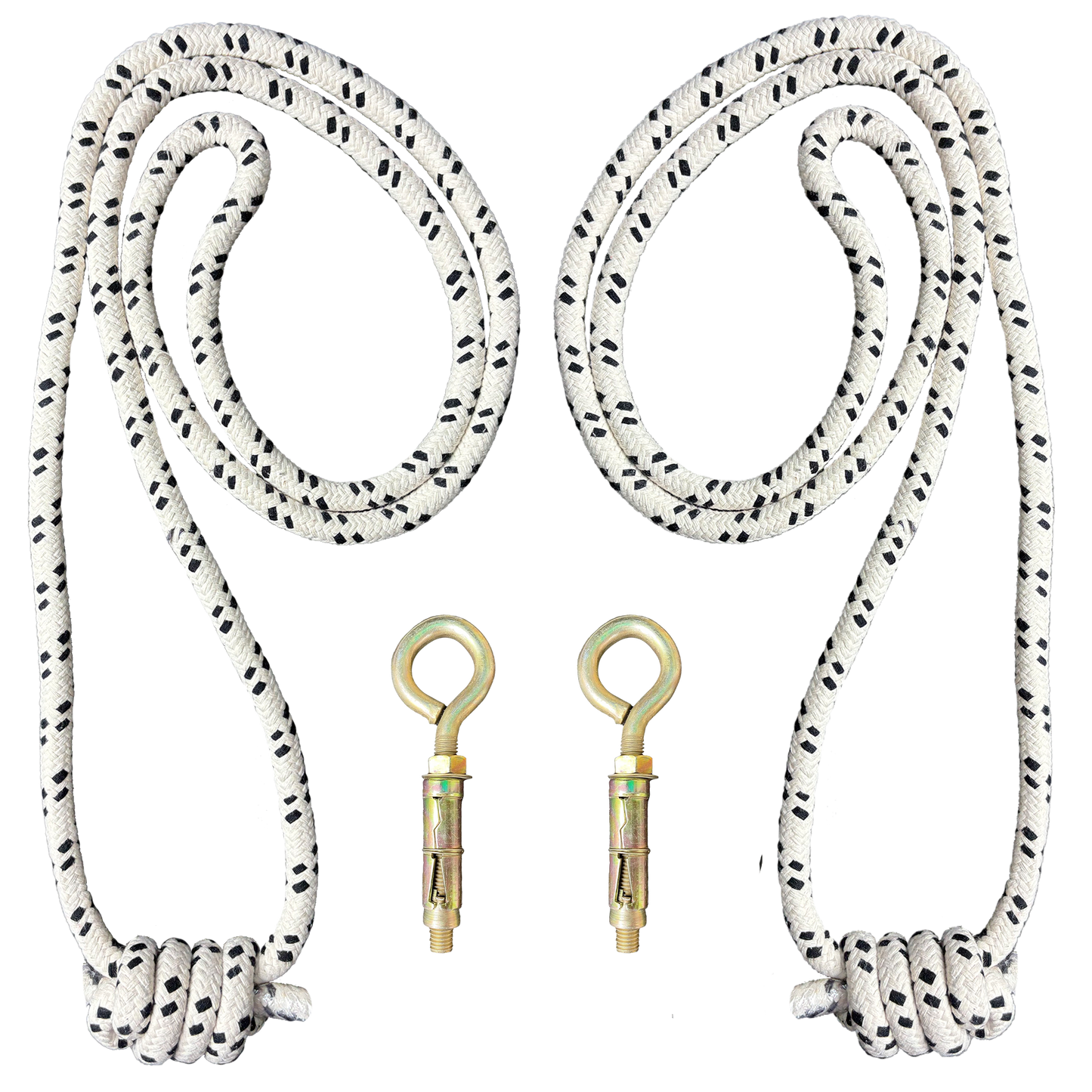 Iyengar Yoga Anti-Gravity Wall Rope | Size- Long | Pc- 2 With 2 Wall Hook Fasteners