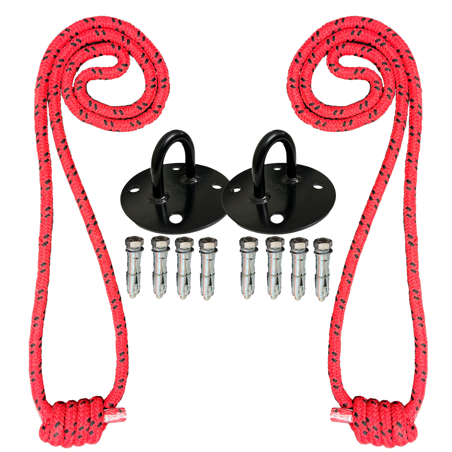 Iyengar Yoga Anti-Gravity Wall Rope | Size- Long | Pc- 2 With 2 Wall Mount & Fasteners