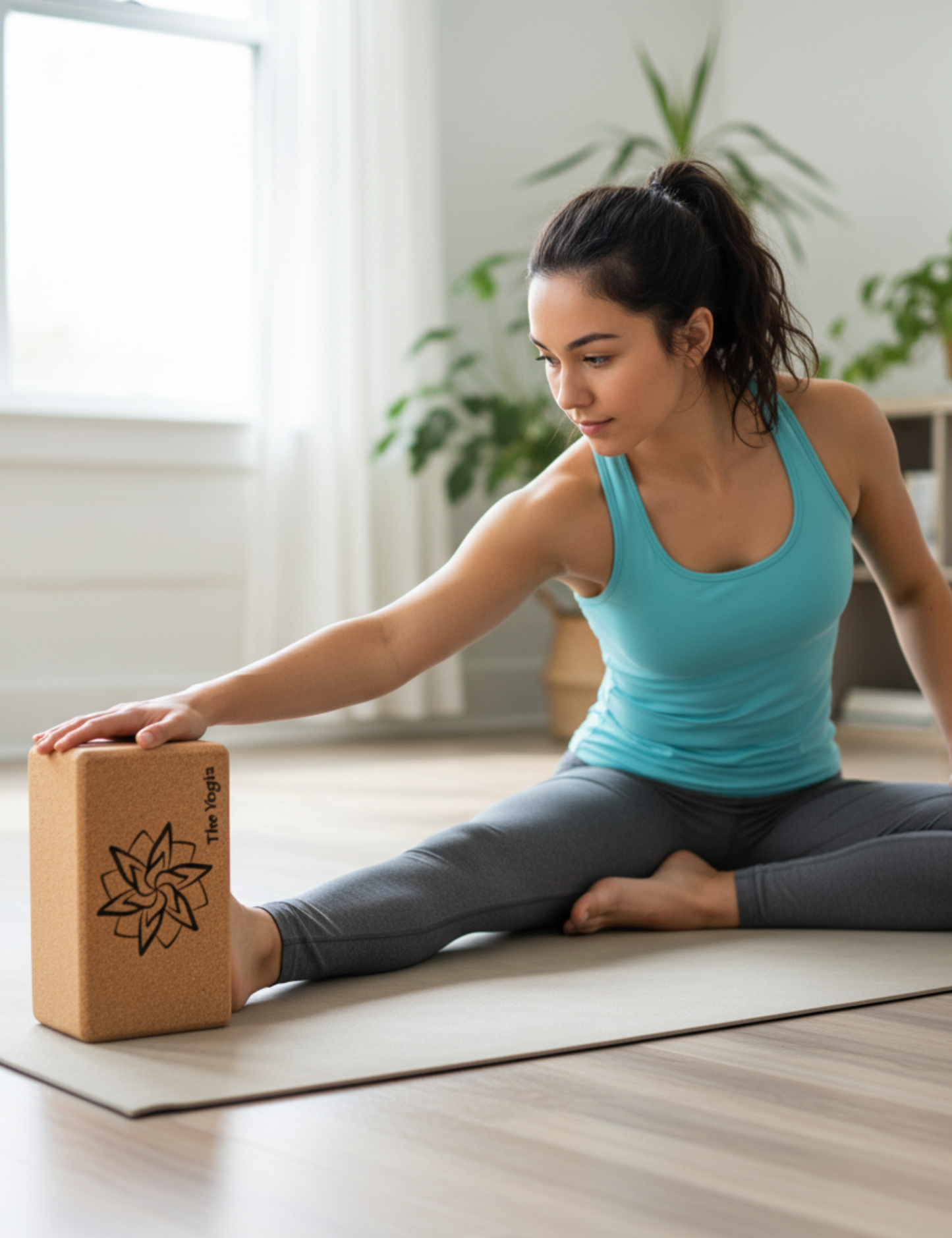 Cork Yoga Brick Pc -2 | Size - 9x5x3inch |