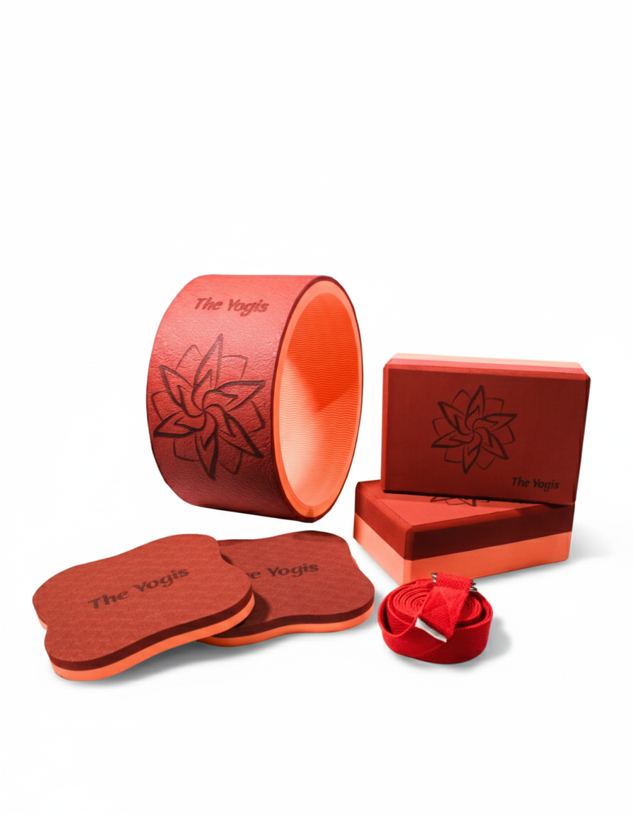 Premium Yoga Wheel Combo Kit | wine peach