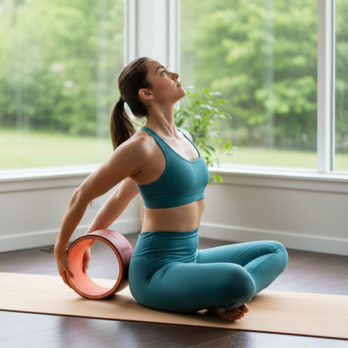 Yogis Yoga Wheel 13x6.5inch | Wine Peach