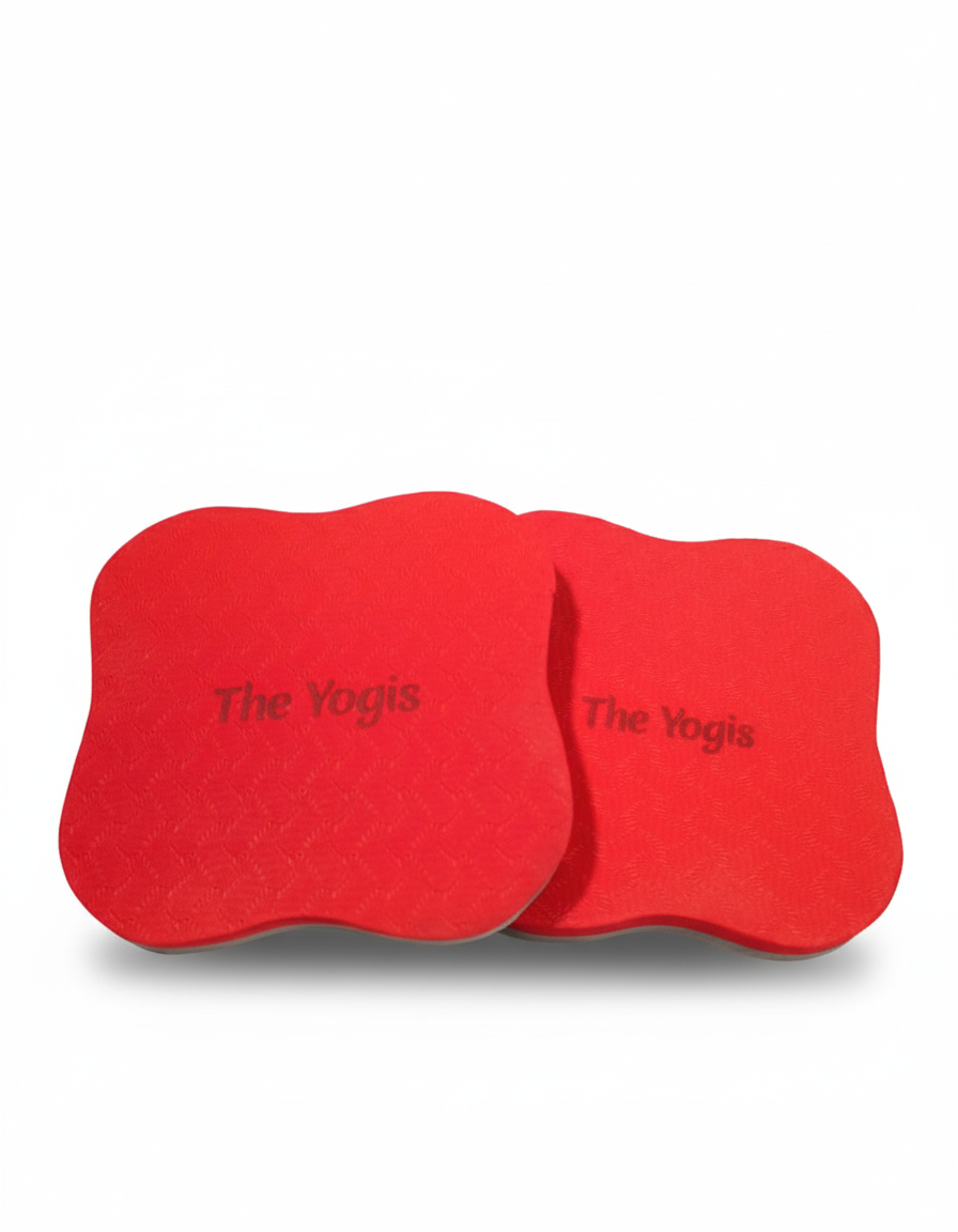 Knee & Elbow Cushion Pad | red & grey | Set of -2