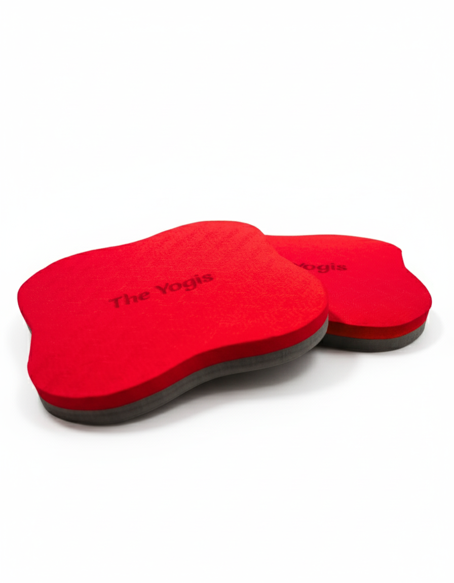 Knee & Elbow Cushion Pad | red & grey | Set of -2