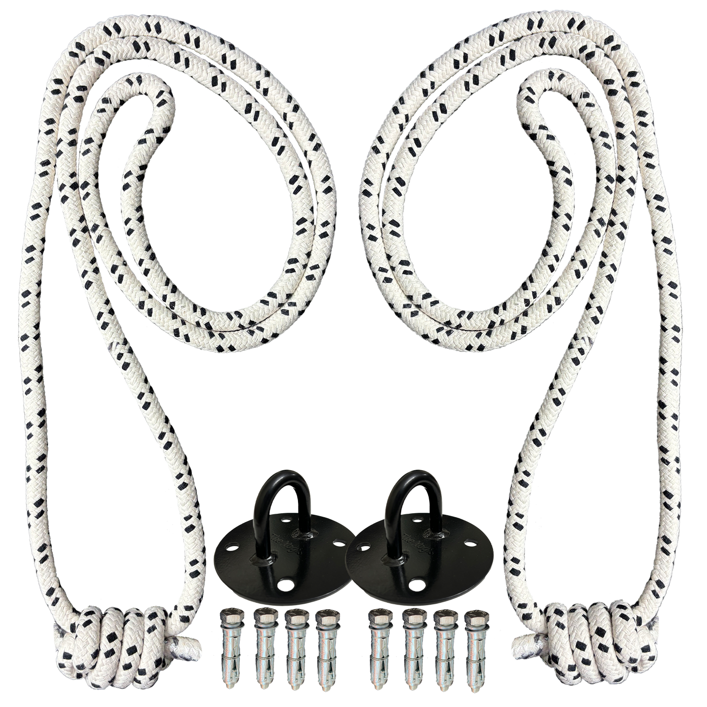 Iyengar Yoga Anti-Gravity Wall Rope | Size- Long | Pc- 2 With 2 Wall Mount & Fasteners