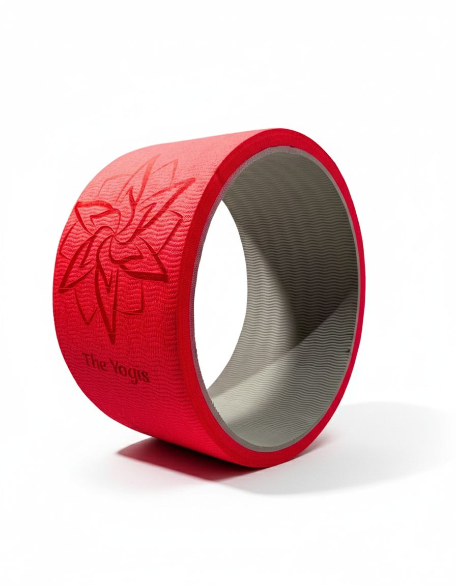 Yogis Yoga Wheel 13x6.5inch | Aqua+Orange