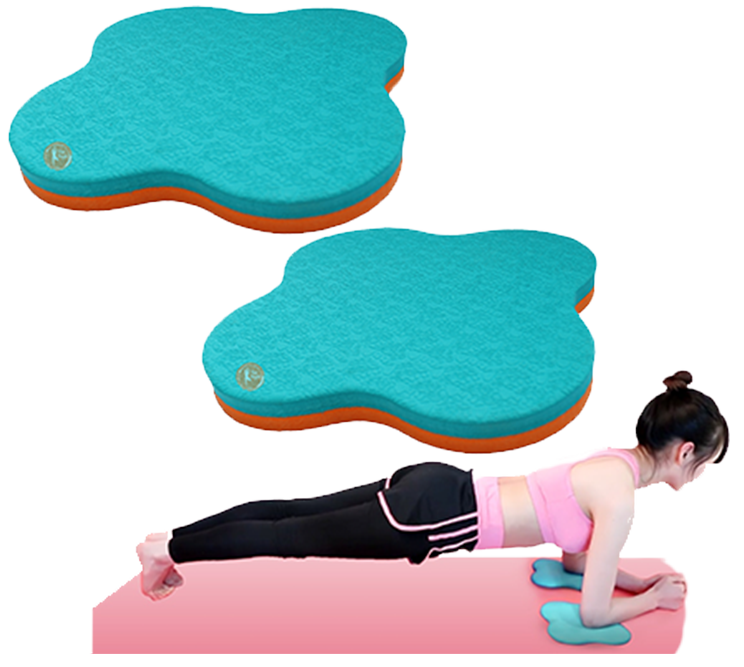 Knee & Elbow Cushion Pad - Aqua Orange | Set of 2 |