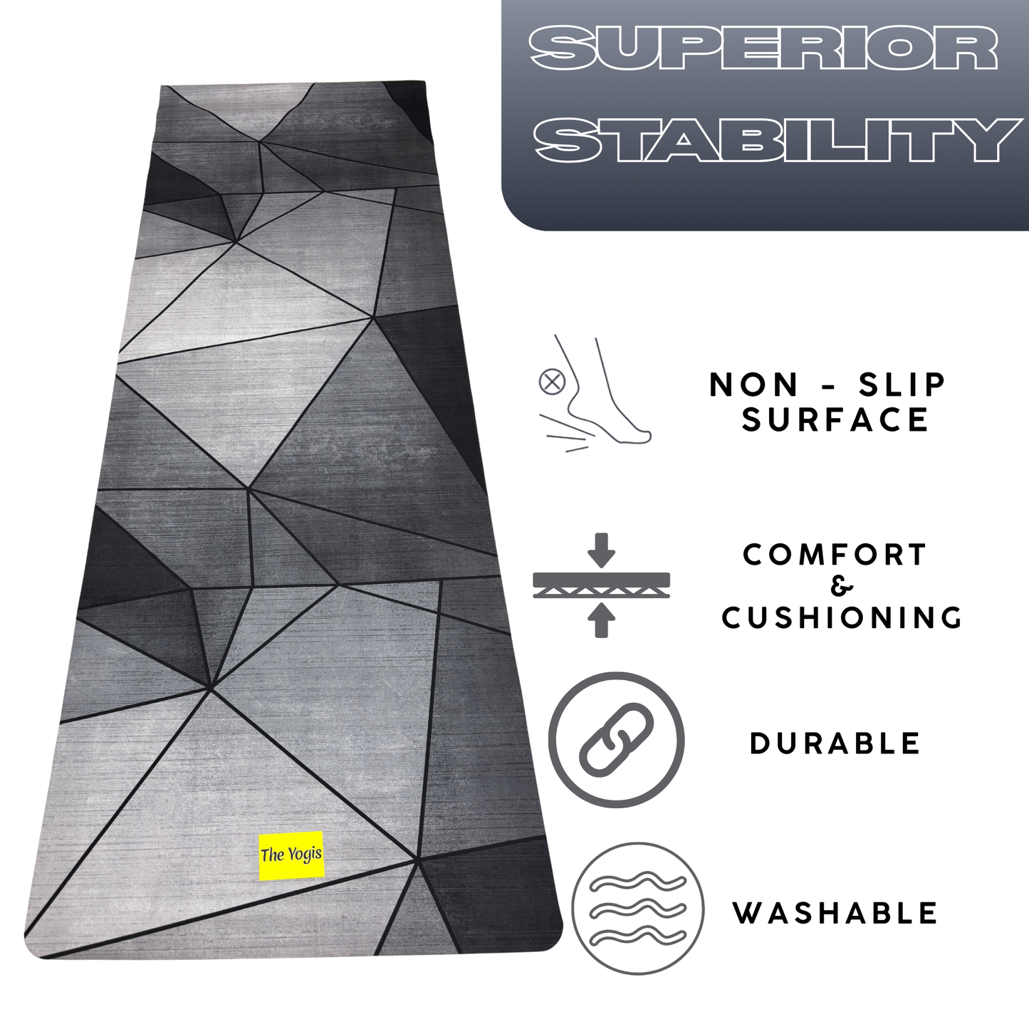 Suede Natural Rubber Yoga Mat And Carry Strap 4mm