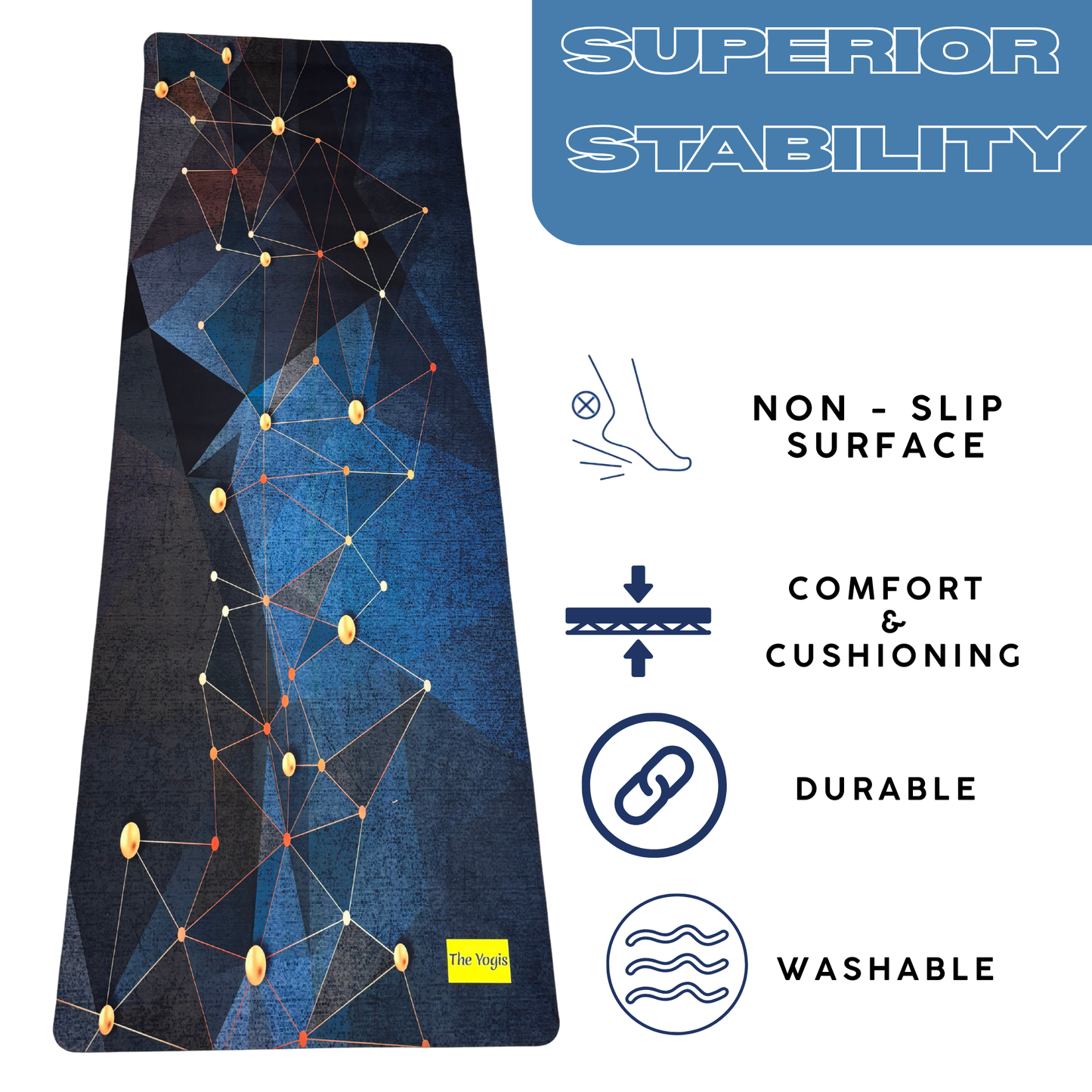 Suede Natural Rubber Yoga Mat And Carry Strap 4mm