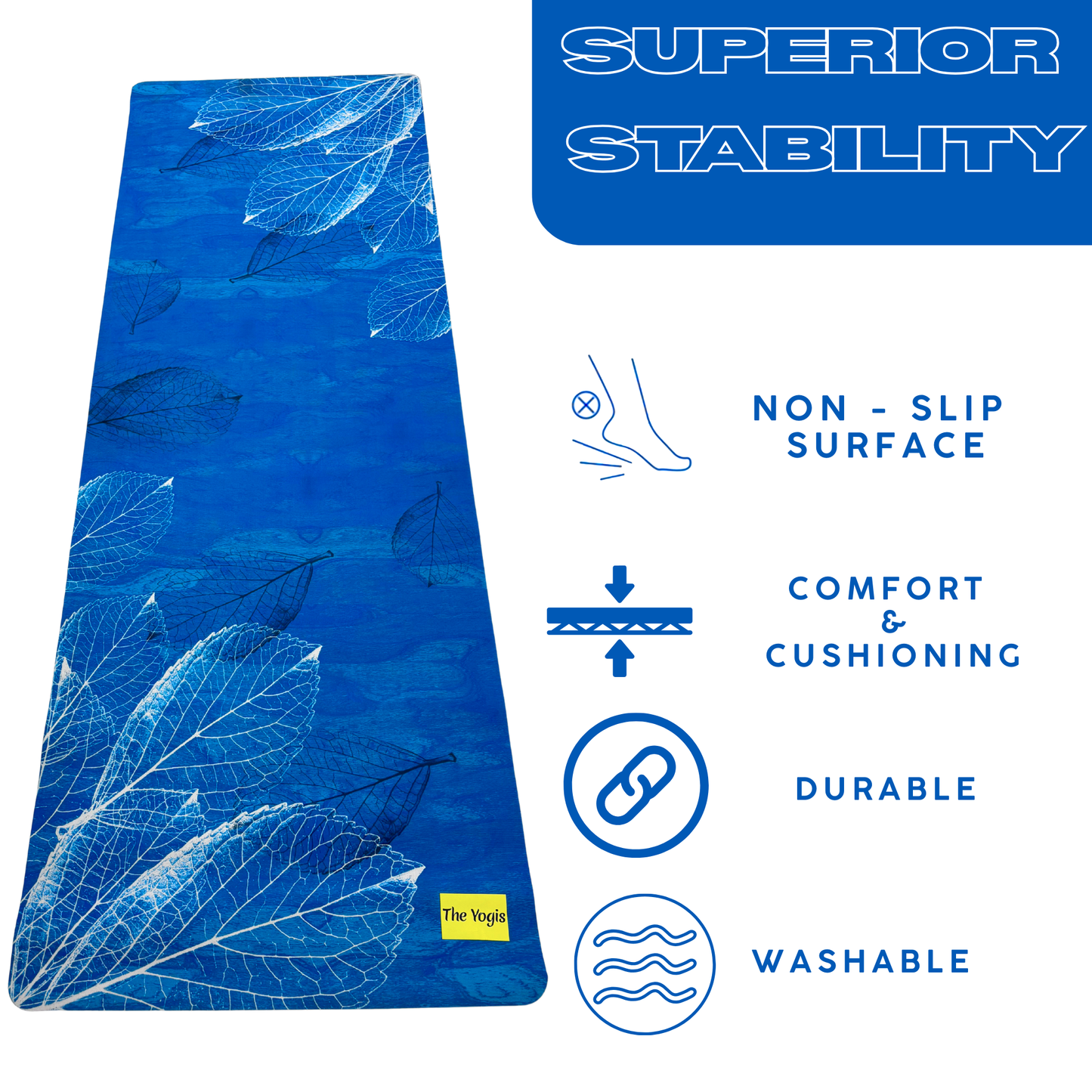 Suede Natural Rubber Yoga Mat And Carry Strap 4mm
