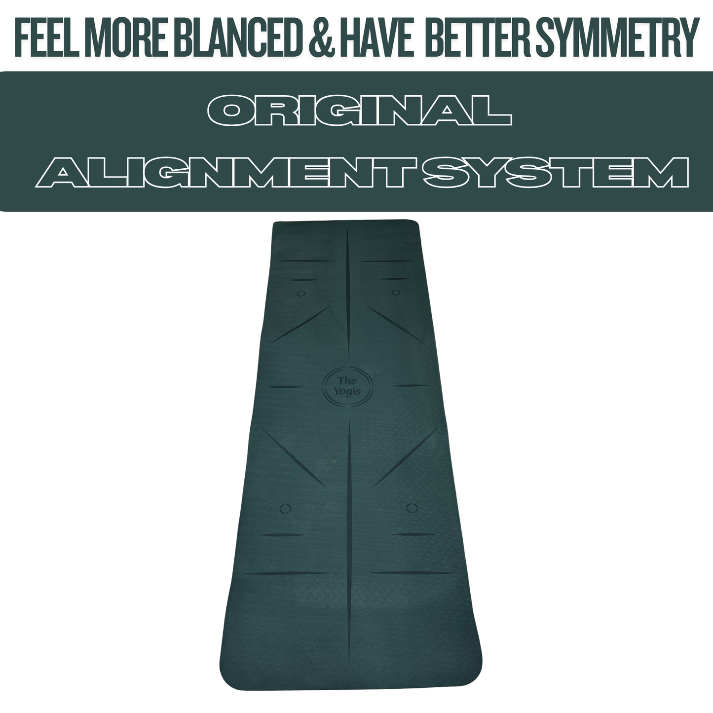 Tpe Yoga Mat With Alignment | Color- Bottle Green| 6mm