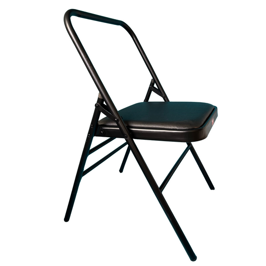 Iyengar Yoga Chair with Leather Cushion Seat | Double Pipe |