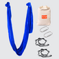 Aerial Yoga Hammock Kit |Silk Fabric | 2 Carabiners , 2 Daisy Chain | Royal Blue