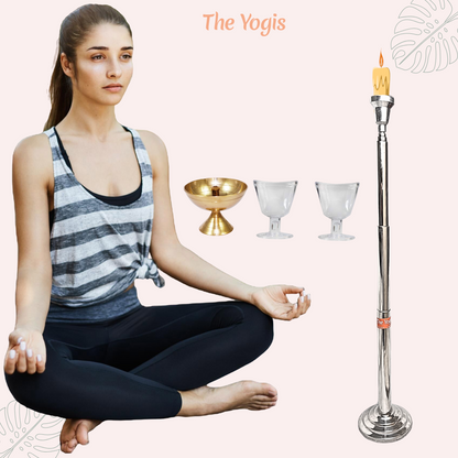 Trataka Premium Steel Candle Stand
