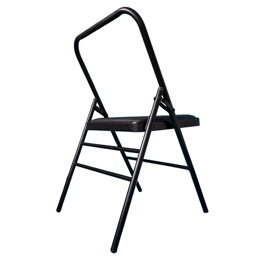 Iyengar Yoga Chair with Leather Cushion Seat | Double Pipe |