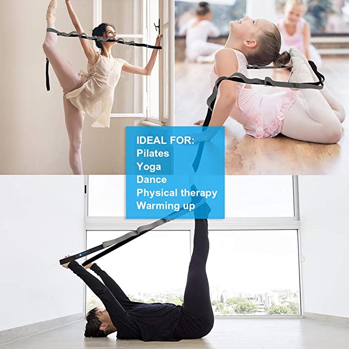 10 Loops Stretching Strap for Yoga , Fitness Physical Therapy | Pure Cotton |