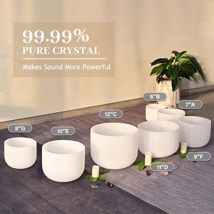 Crystal Bowls – Set of 7  | White |