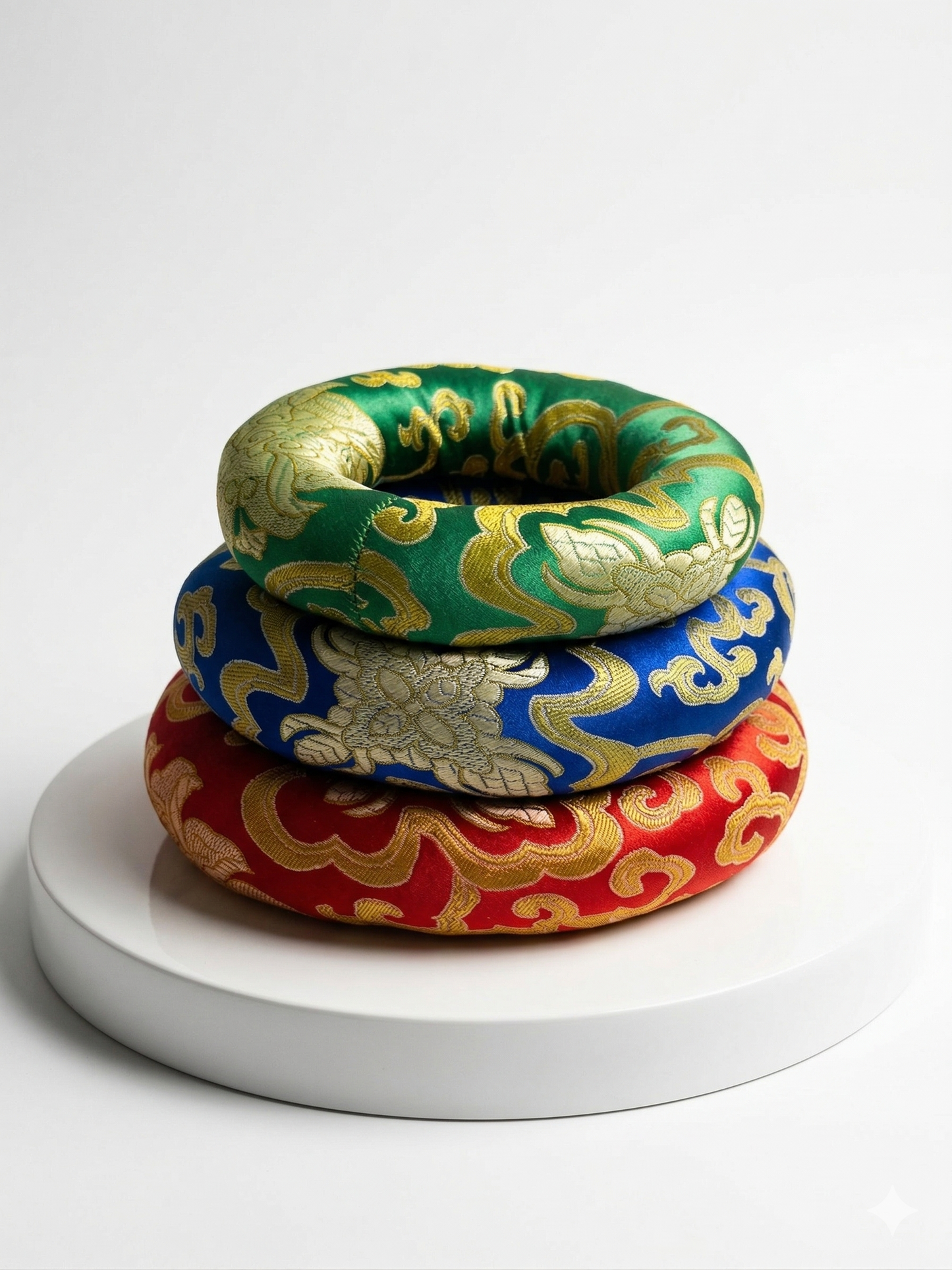 Singing Bowl Silk Ring Cushion