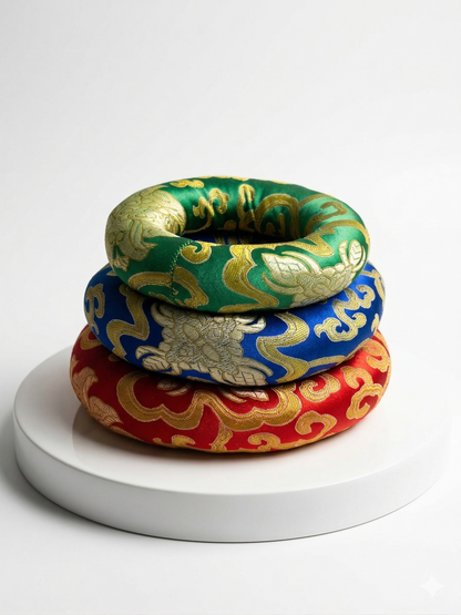 Singing Bowl Silk Ring Cushion