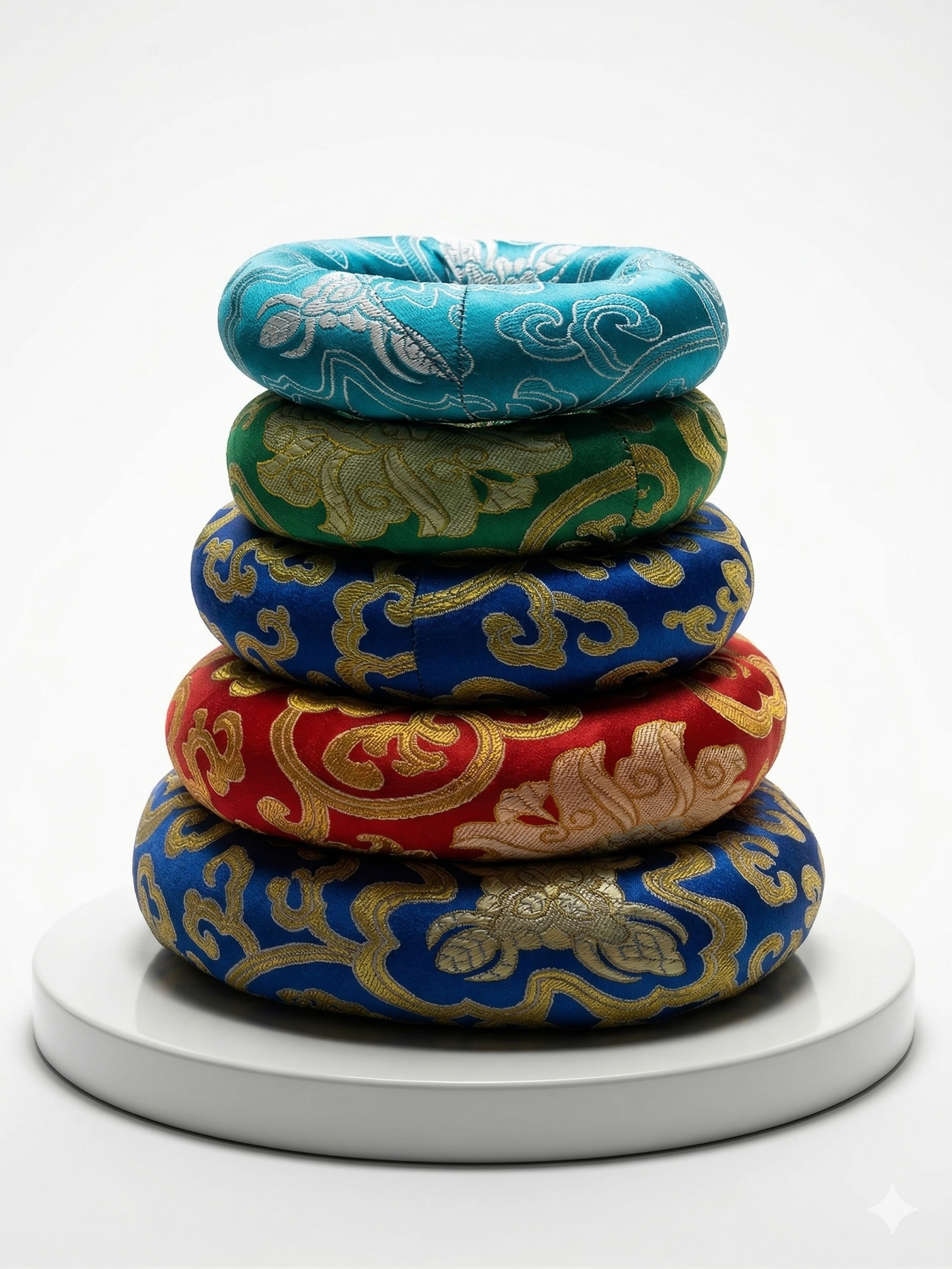 Singing Bowl Silk Ring Cushion
