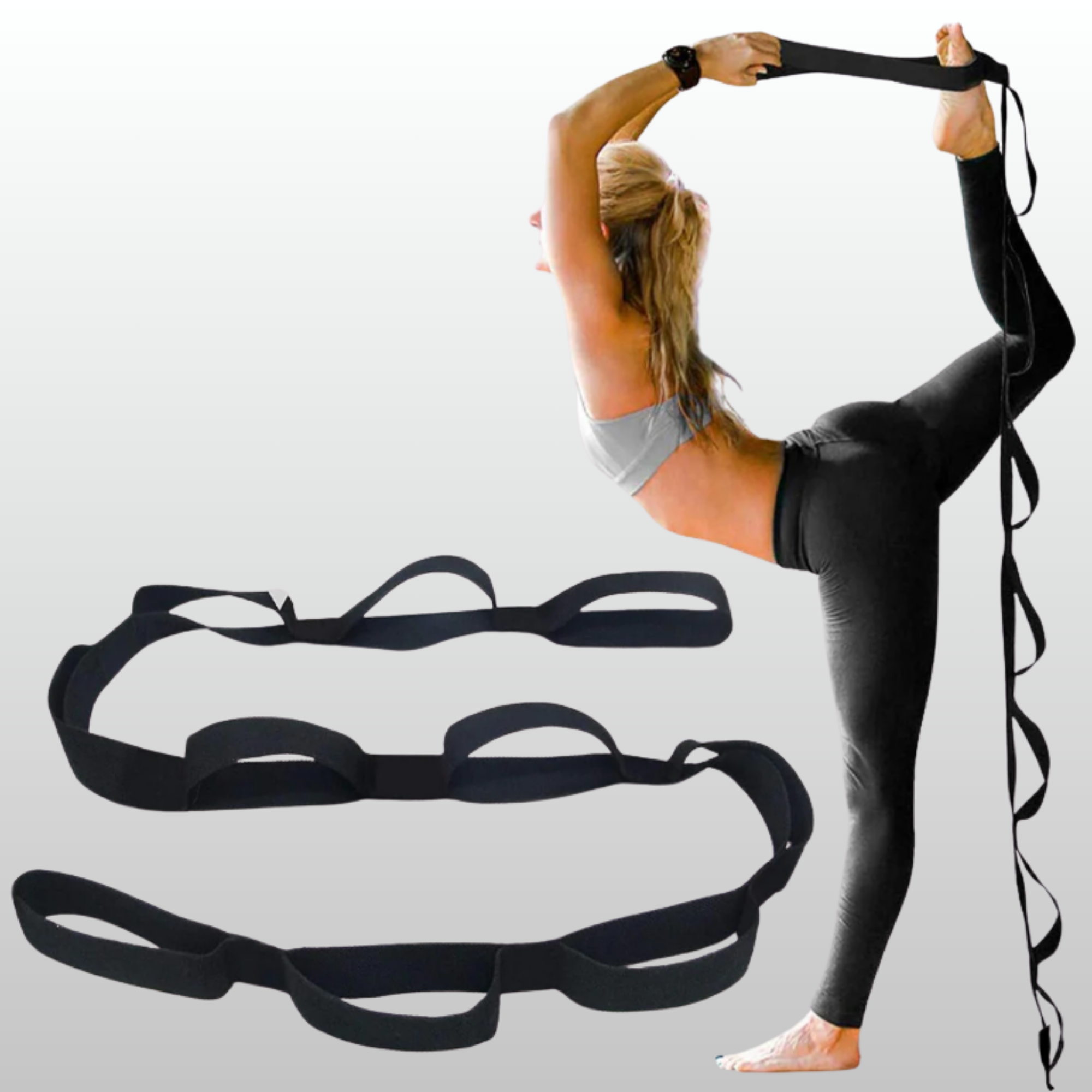 10 Loops Stretching Strap for Yoga , Fitness Physical Therapy | Pure C ...