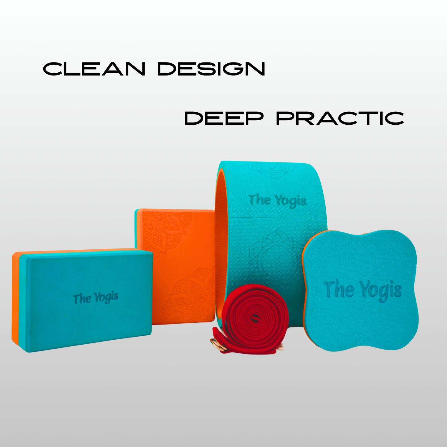 Yogis Yoga Wheel Combo Kit | Aqua + Orange |