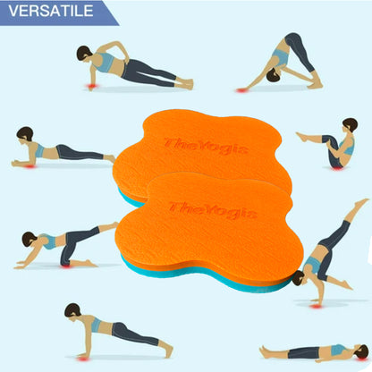 Knee & Elbow Cushion Pad - Aqua Orange | Set of 2 |