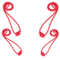 Iyengar Yoga Anti-Gravity Wall Rope | Long & Medium | Pc- 4